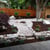 Photo of a finished landscape project where Little Dumps dark soil pep was used around plantings and between pathways.
