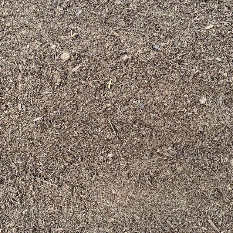 Overhead view of Missoula organic soil showing its texture.