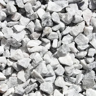 3/4" White Marble