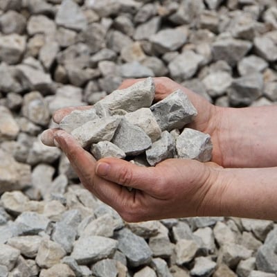 Rock, Washed Limestone 1 1/2" - Bulk Image
