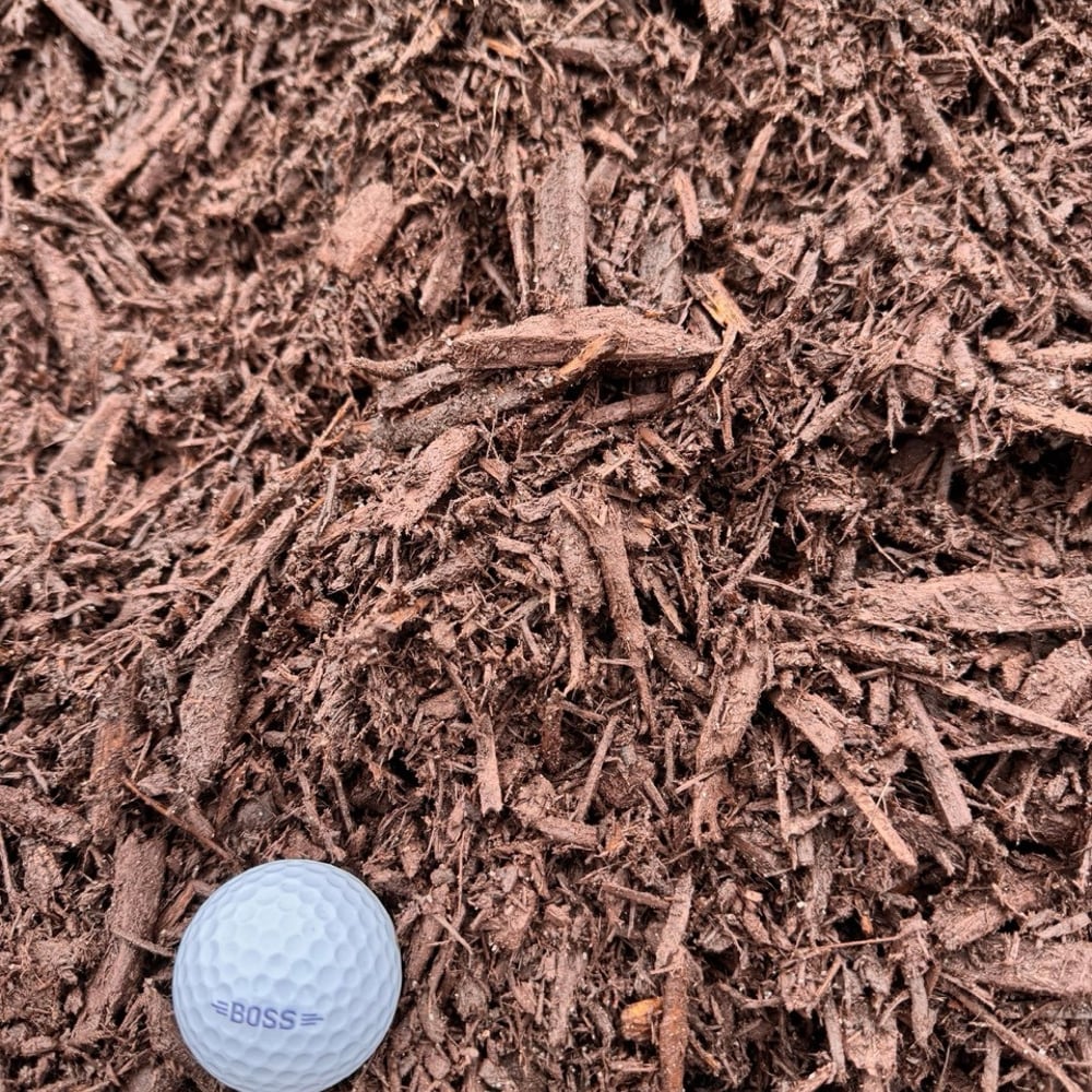 Shredded Brown Hardwood Mulch (Dyed)