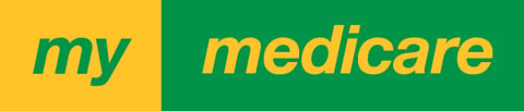 The MyMedicare logo with "my" in yellow and "medicare" in green against a contrasting background, representing the brand identity of healthcare services.