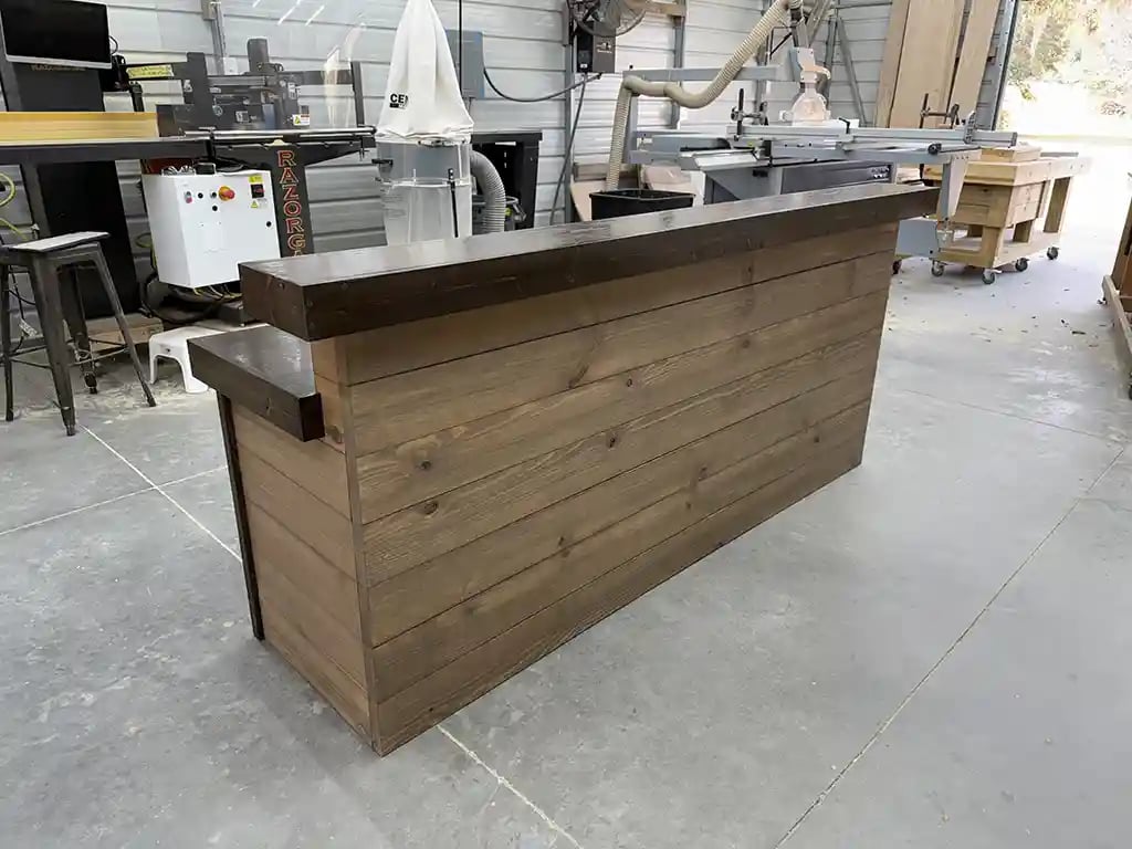 Hello Shabby Reception Desk Mushroom Espresso colors