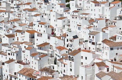 On the road to the white villages in Andalusia (Pueblos Blancos)