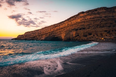 Matala beach: A snorkeler's paradise
