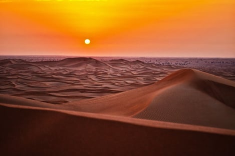 Sur les dunes du Sahara