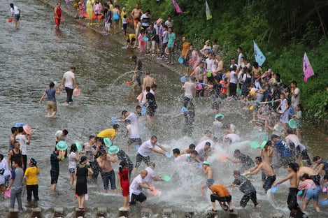 The Songkran Festival, the giant water battle