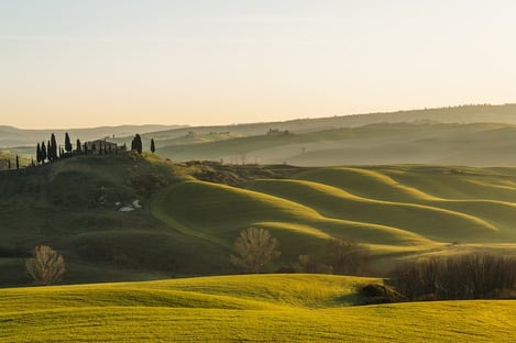 Explorez la campagne à couper le souffle de la Toscane représentée dans l'art de la Renaissance