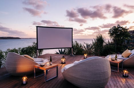 Outdoor movies and karaoke