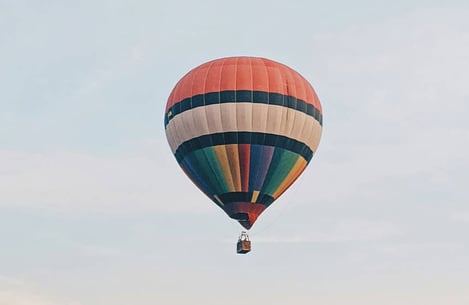 Soar above the island in a hot-air balloon