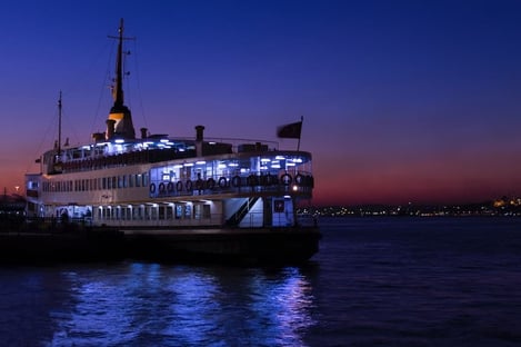 By boat, a nice alternative