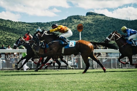 Horse racing at Champ de Mars, Port-Louis