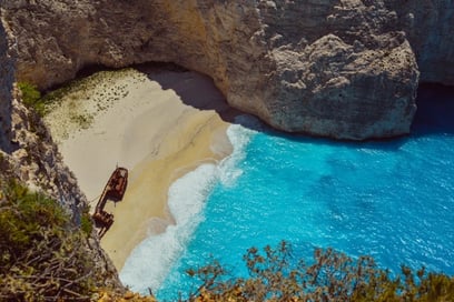 The “Shipwreck Beach” in Greece