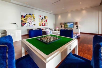 Renting a luxurious villa with a game room