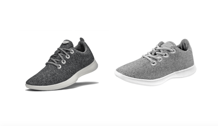 The Allbirds shoe (left) and the Amazon shoe.