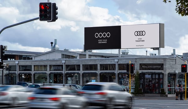 JCDecaux and Audi promote social distancing