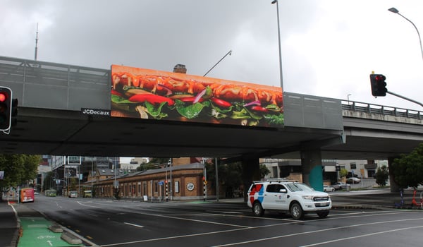 Subway unveils logo-free billboards