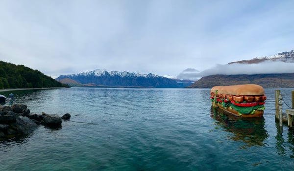 Spotted: Giant Subway sandwich on Lake Wakatipu