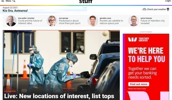 Stuff’s audience surges in lockdown