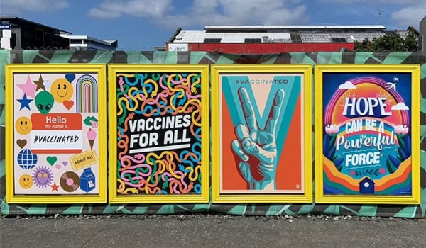 Phantom puts up its arm (and posters) to encourage vaccination