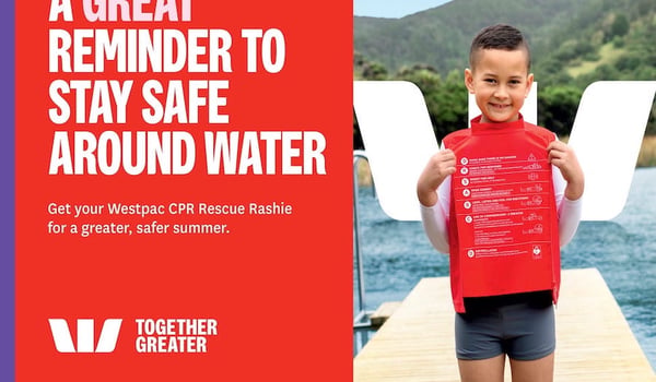 Westpac NZ and Spark Foundry spread water safety messages