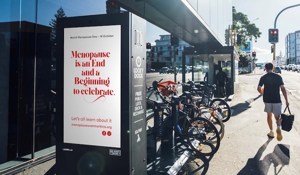 Outdoor ads raise awareness for World Menopause Day