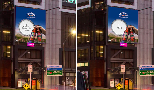 Speight’s and LUMO quiz commuters with digital Out of Home solution