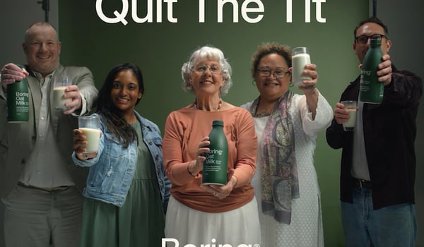 Boring Oat Milk launches ‘Quit the Tit’ campaign
