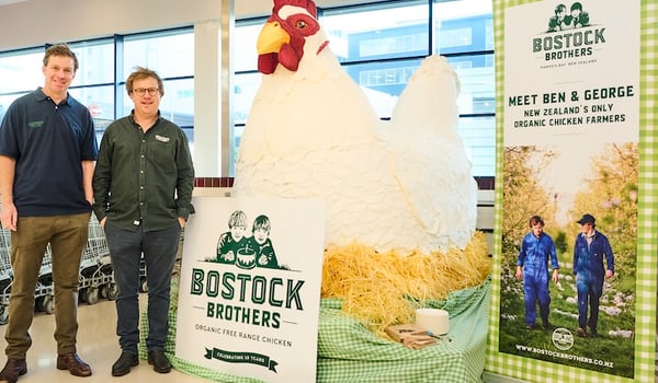 Chicken cake marks ten years for Bostock Brothers