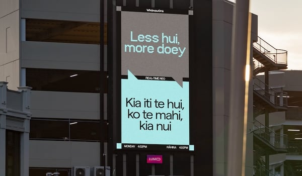 Motion Sickness and Whānau Ora turn billboards into live translators