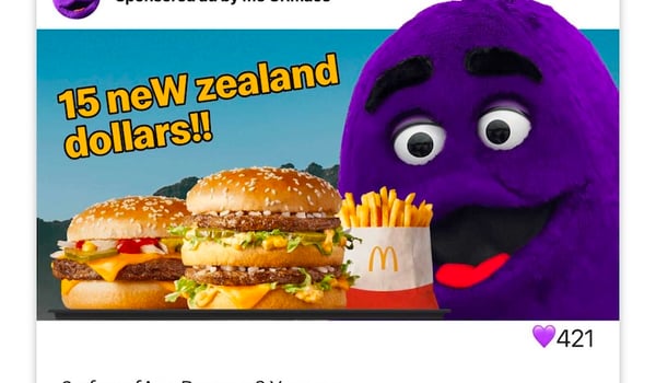 Grimace welcomed to NZ with national roadie