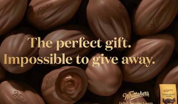 Bastion Shine, Whittaker’s say Chocolate Pods are the gift you need this Christmas
