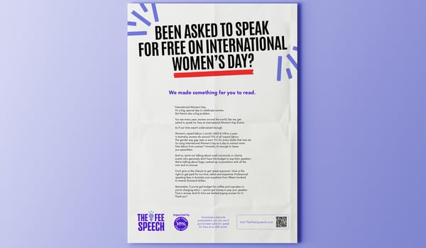 Clemenger BBDO’s Fee Speech campaign for International Women’s Day