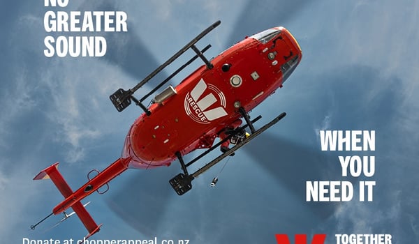 Rescue helicopter disrupts TV ads for Westpac Chopper Appeal Month