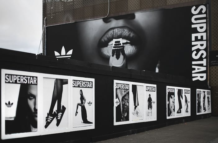 Adidas Superstar sneakers demand attention in Phantom Billstickers'  hand-painted mural - stoppress.co.nz