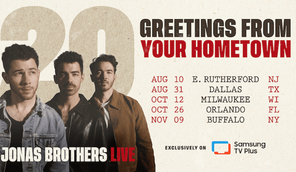 Jonas Brothers concerts to livestream free, exclusively on Samsung TV Plus