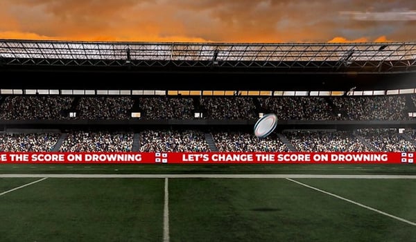 Global drowning prevention campaign takes to the rugby pitch