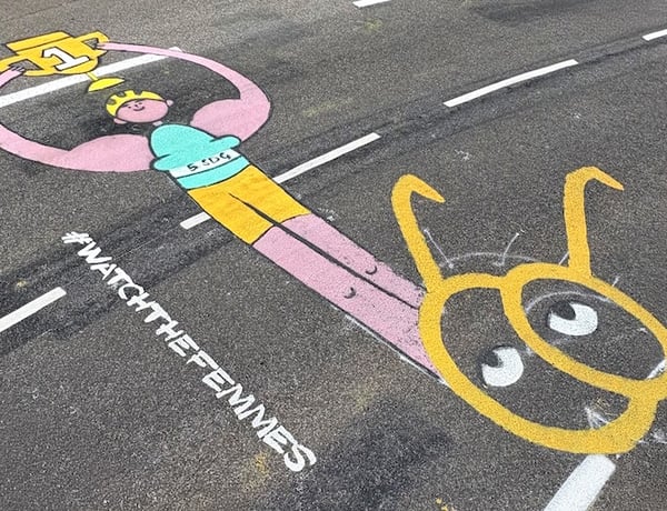 Škoda turns crude graffiti at the Tour de France into spotlight for women’s peloton