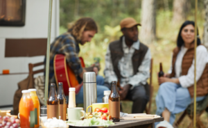 People around camping table
