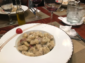 Creamy, cheesy, mushroom gnocchi – a truly delicious culinary delight."