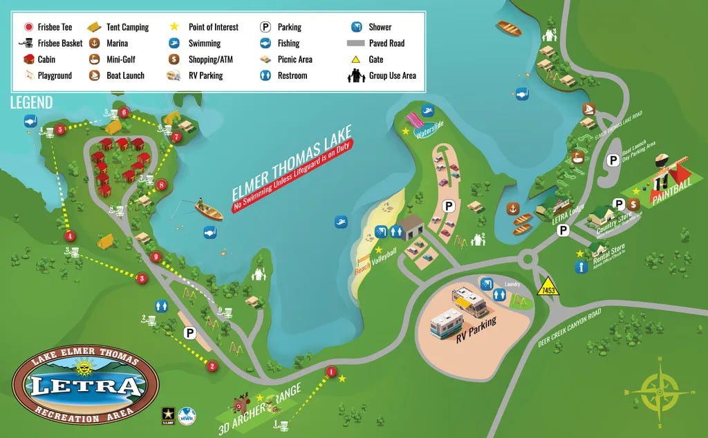 Military Park Shaw AFB Wateree Recreation Area and FamCamp