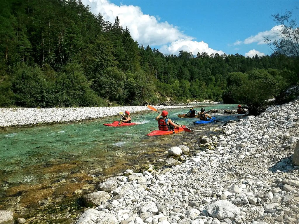 Soca river kayak Upper Soca Valley