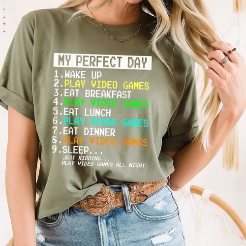 Funny Gamer T-Shirt for Men Boys Gaming Apparel Cool Video Game Gifts Casual Humor Tee