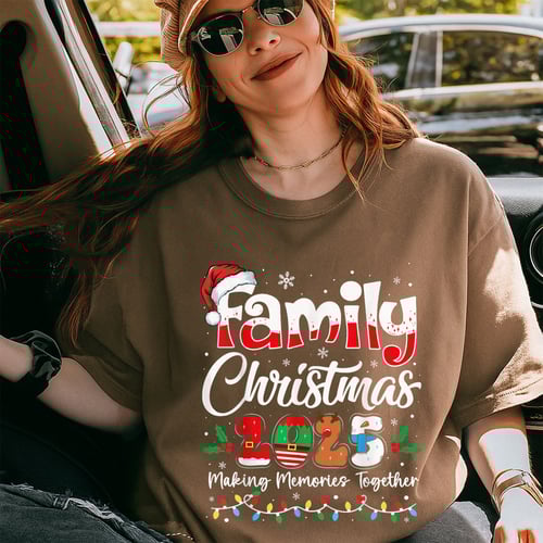 Family Christmas 2025 Matching Outfit Xmas Squad Santa T-Shirt Holiday Party Tee