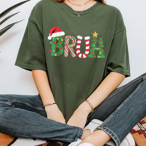 Bruh Funny Christmas Shirt for Boys and Women Holiday Graphic Tee Gift Clothing