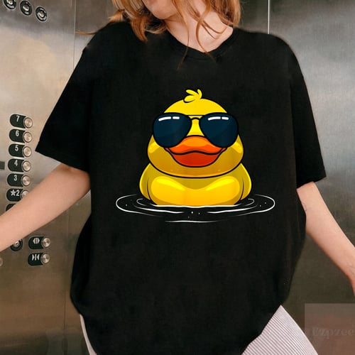 Cool Duck Sunglasses T-Shirt for Men and Women Fun Rubber Duck Lover Gift Graphic Tee