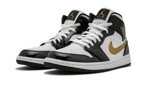 Air-Jordan-1-Mid-SE-Black-Gold-Patent-Leather