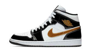 Air-Jordan-1-Mid-SE-Black-Gold-Patent-Leather