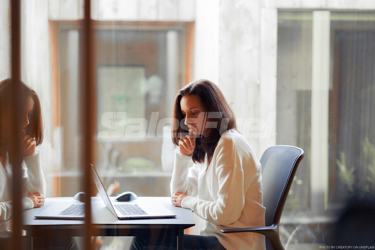 woman at desk