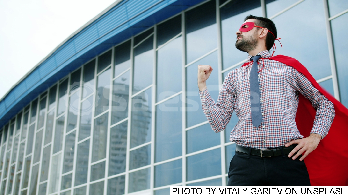 superhero businessman